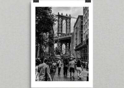 Epic photography with Empire State Building through Manhattan Bridge